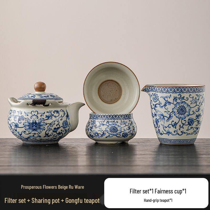 Qiwei Ru Kiln Ceramic Gaiwan Teacup