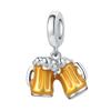 S925 Silver Bluetooth Earphone Coffee Beer Guitar Theme Charm Beads DIY Handmade Jewelry Bracelet Accessories Craft Supplies