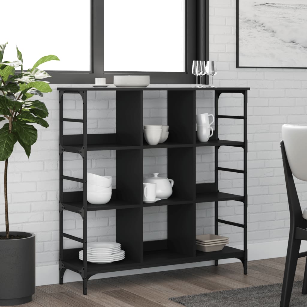 Sideboard In Black 102 X 32 X 103.5 Cm Particleboard