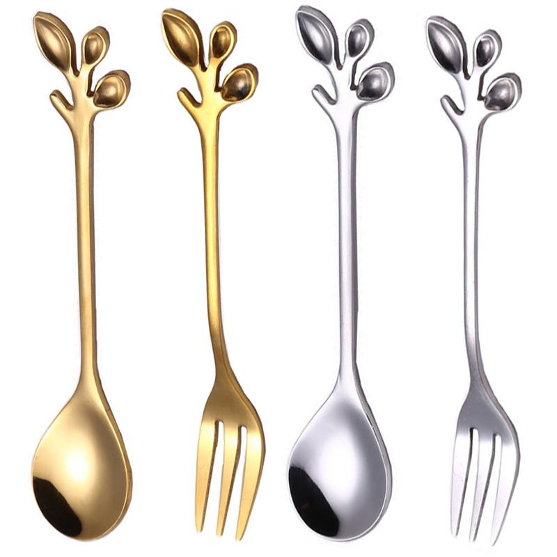 Cheap Originality Leaf Modeling Cute Coffee Stirring Spoon Stainless