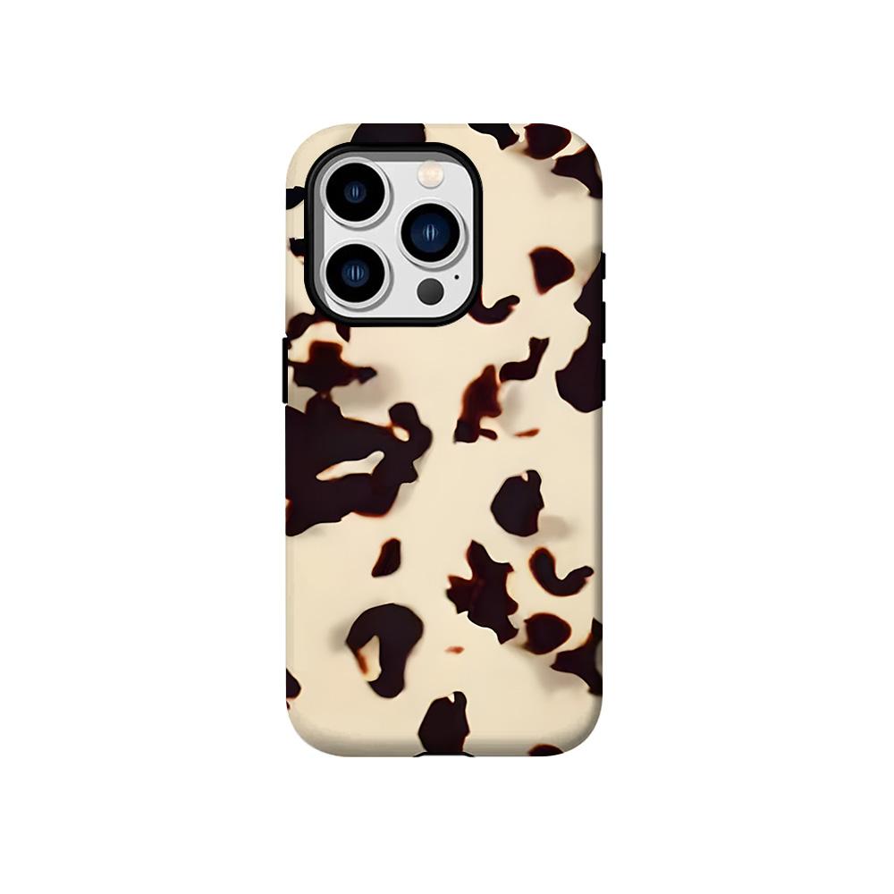 

Счастливая Корова Чехол для Телефона для iPhone 17 16 15 14 13 12 11 Air Pro Max Plus Роскошный Clmj Черный Леопардовый Принт Двухслойная Задняя Крышка iPhone 16 Plus