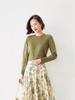 Women's Versatile Long Sleeve Knitted Sweater - Round Neck for Spring, Autumn & Winter