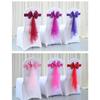 6pcs Elastic Chair Ties Spandex Chair Sashes Bows Stretchable Chair Sash Bows for Reception and Ceremony Decorations