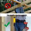 Versatile Clip-On Tool Belt for Cordless Drills, Tape Measures, Hammers, Etc.