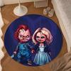 Chucky And Tiffany's Wedding Round Rug for Livingroom,Bedroom, Palyroom, Chair Rug, Area rug, Circle Carpet, Large Size Fan Christmas gift