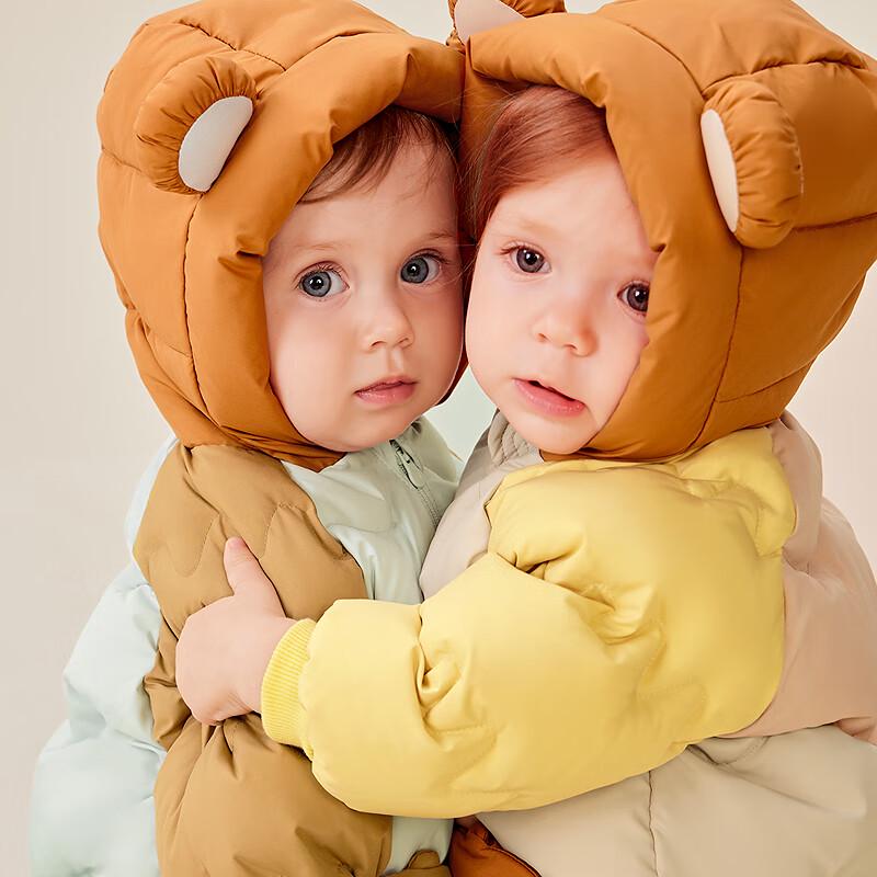 Balabala Infant Triple-Proof Hooded Down Romper