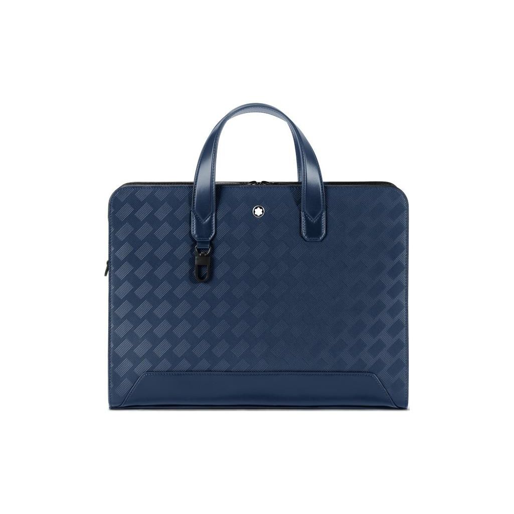 

Montblanc Style 3.0 Series Hexagonal White Star Zipper Closure Leather Shoulder Crossbody Briefcase Men Bags Ink-Blue 198043 Basic Set (Bag+Dust Bag)