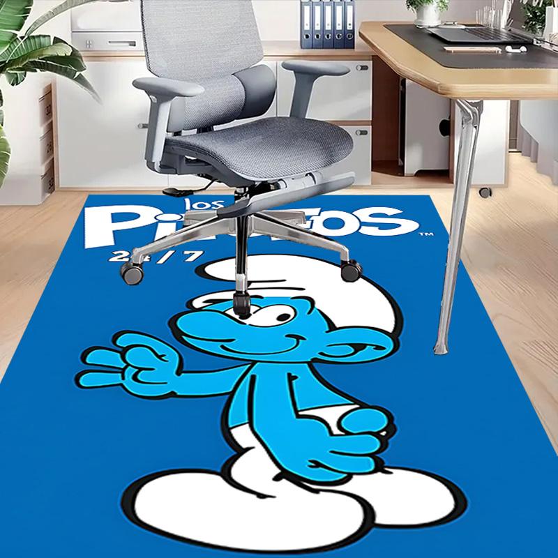 1pc Smurf Cakes Celebration Carpet for Playroom Bedroom Living Room Sofa Home Decor,kids Game Area Rug Non-slip Floor Mat Y72389