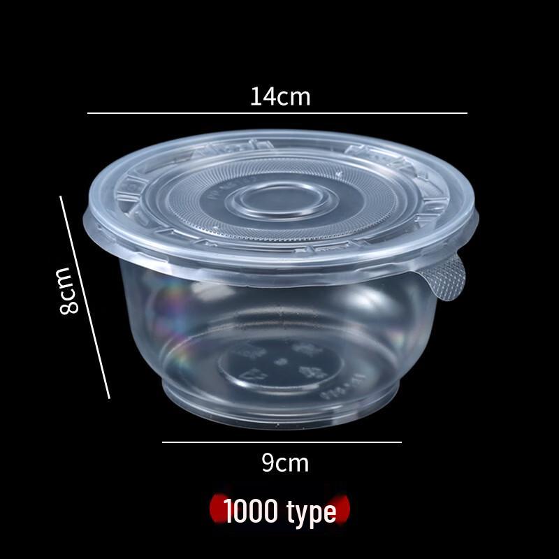 OLOEY Disposable Plastic Bowls with Lids