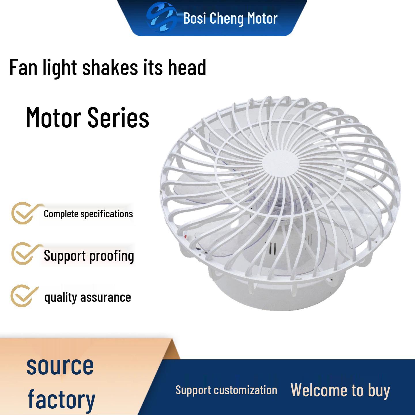 Smart Fan Light with DC Motor and Voice Control, Compatible with Tmall Genie and Xiaomi.
