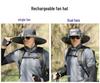 Rechargeable Solar-Powered Double Fan Men's Outdoor Sun Hat