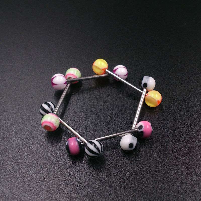 Ear Rings Tongue Nails Barbell Body Piercing Jewelry Umbilical Ring Bauchnabel Piercing