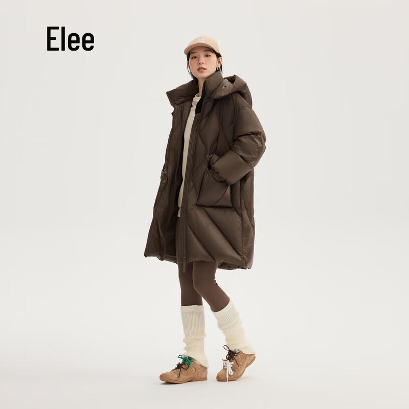Ailaiyi Women's Long Puffy Down Jacket with Detachable Hood