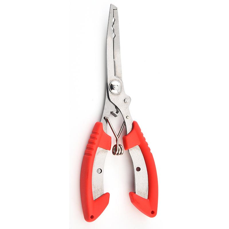 Bent Mouth Fishing Pliers Stainless Steel Fishing Line Scissors Multi Functional Road Pliers Fish Control Device Hook Extractor Tool Scissors