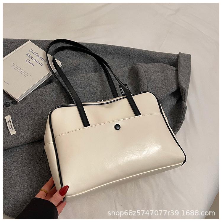 Korean Niche Underarm Bag Women's Four Seasons 2025 New Trendy Fashion Retro Commuter Bag Large-capacity Briefcase