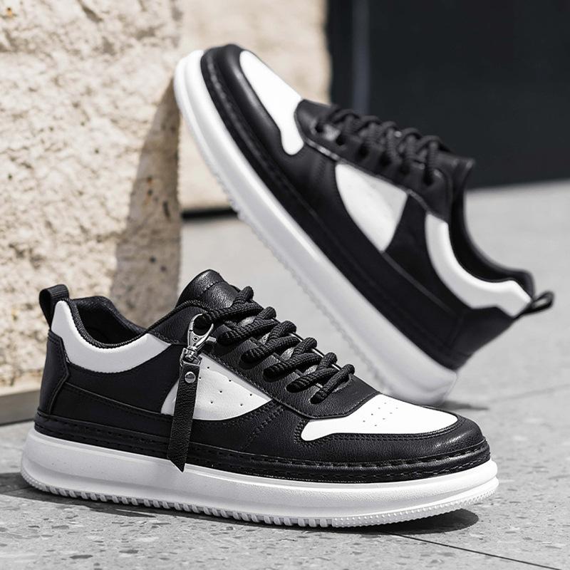Men's shoes spring summer 2025 new trend round head versatile breathable platform sports leisure color matching comfortable men's shoes