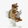 Interesting Bathroom Decoration- Bear With Glasses Reading Toilet Decoration, Perfect Gift For Fans And Pet Owners.