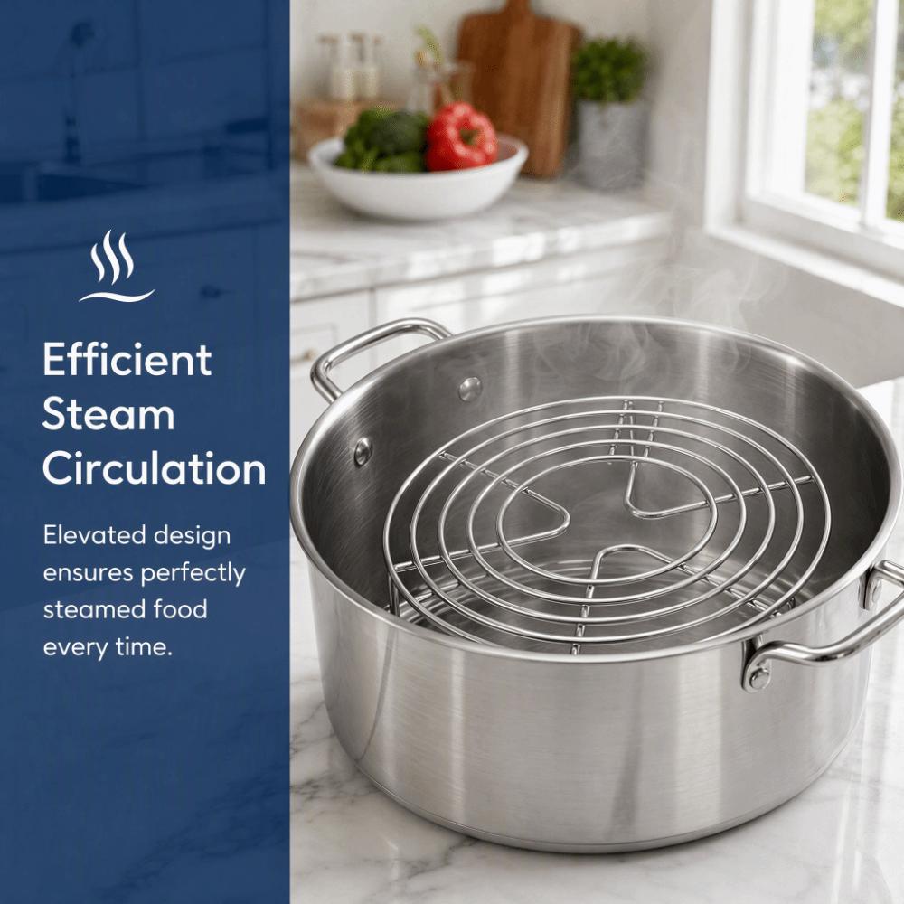 Stainless Steel Steamer Rack Round Cooling Rack Durable Pot Steamer Insert  Meal Prep