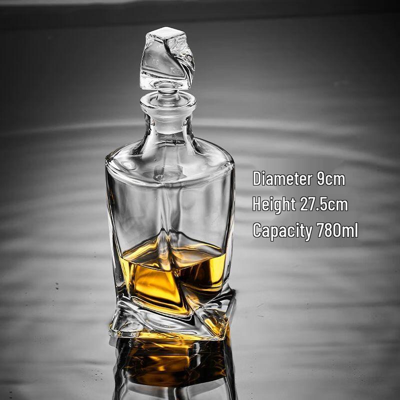European Luxury Whiskey Decanter & Glass Set