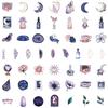 10/50pcs Cute Purple Moon Stickers Witch Crystal Moon Graffiti Stickers for DIY Luggage Laptop Skateboard Motorcycle Bicycle Sticker
