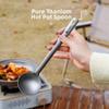 Long Handle Outdoor Soup Ladle Skimmer Kits Titanium Lightweight Food Strainer Anti Slip Heat-resistant