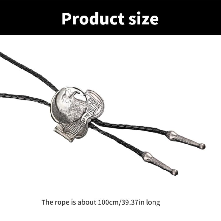 Cravatta da Uomo Personalità Stili Originali Cravatte Bolo Occidentali Cravatta con Ciondolo in Pelle per Abbigliamento Sportivo e Casual