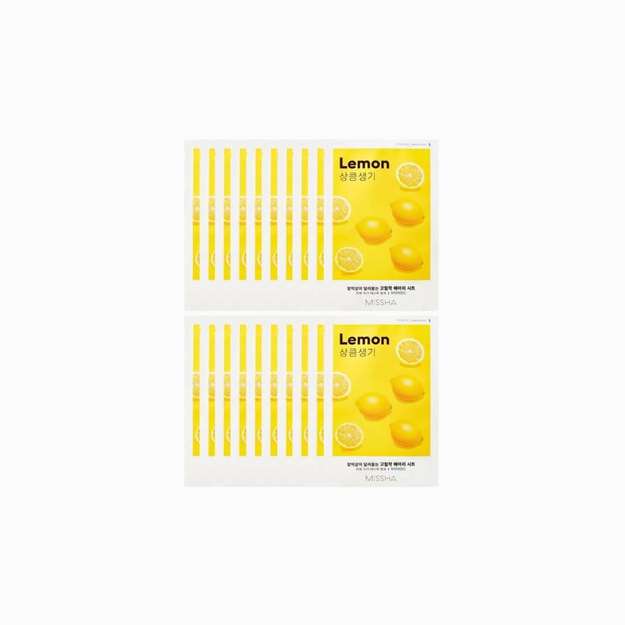 MISSHA Airy Adhesive Sheet Mask Zitrone, 20 Stück 19g