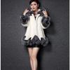 Imitation Fur New Fashion Imitation Mink Imitation Fox Fur Women's Coat Slim Hooded Medium and Long Coat