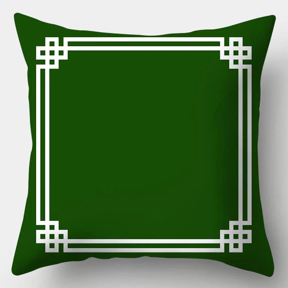 Juste De Coussin Série Vert Foncé Pour La Décoration Intérieure, Taie De Canapé, Jeté, Vêtements, Nouveau, 45cm X 45cm