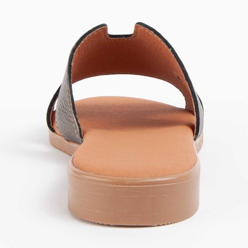 Women's Leather Sandal. Purapiel Hacca2 102709