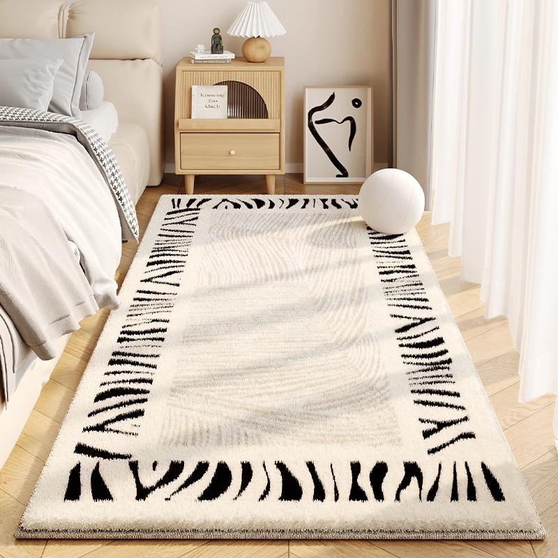 Imitation Cashmere Carpet, Cool and Non-slip Household Bedroom Bedside Blanket, Dirt-resistant and Wear-resistant Living Room Bay Window Mat