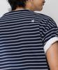 Keonbeoseu Striped Logo Loose Fit T-Shirt Obsidian Ucj690-695
