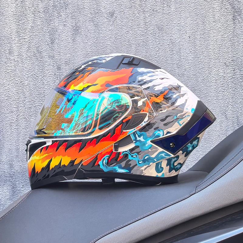 

Мотоциклетный шлем-пиллинг лето четыре сезона универсальный локомотив мужчины и женщины безопасность XXL