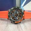 Fossil Bannon Chronograph Grey Dial Orange Silicone Strap Watch for Men - BQ2500