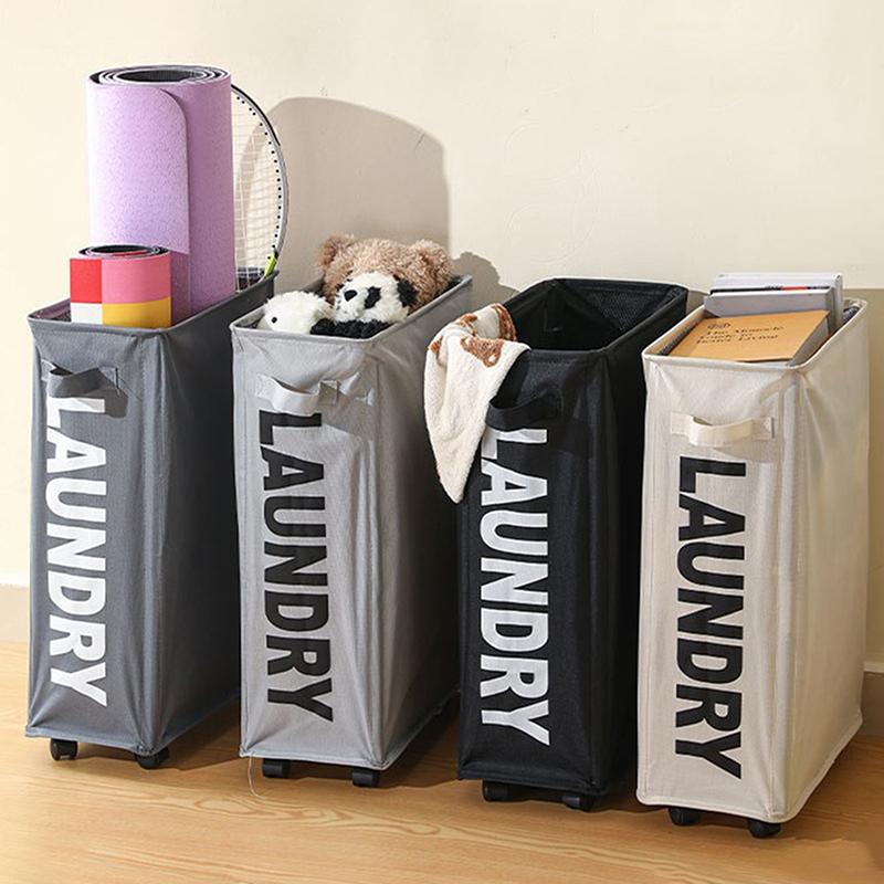 1Pcs Laundry Basket With Wheels Large Capacity Yoga Mat Storage Basket Multifunctional Waterproof Dirty Clothes Storage Bag