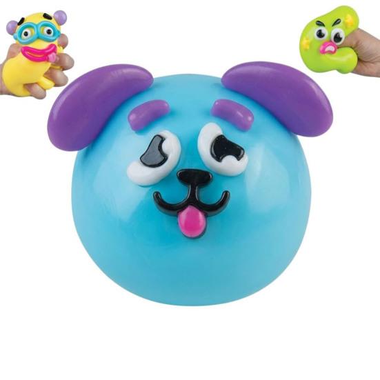 1/2/5Pcs Dog Face Squeeze Toy, Moldable Slow Rise Cartoon Expression Stress Ball, Relaxing Anxiety Relieving Face Fidget Toy for Home,