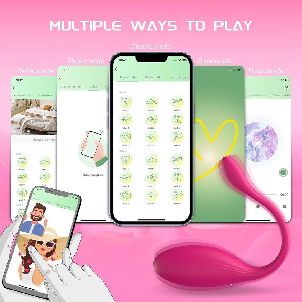 APP Remote Control Vibrator Sex Toys, Wearable Panty Mini G Spot Bullet Egg Vibrators with 10 Vibration Modes Adult Sex Toy for Women or Couples