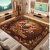 Cute Food Theme Crystal Velvet Floor Rug Personalized Custom Name Text Warm Carpet Home Decoration