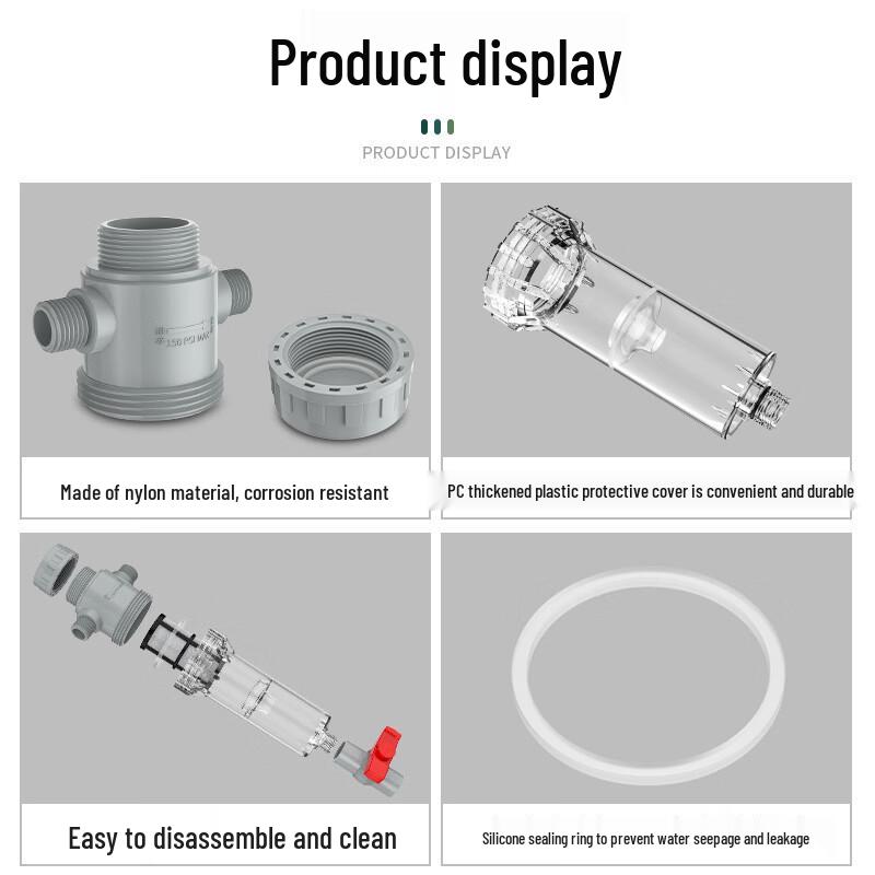 Aquarium Extendable Pre-Filter with Waste Sedimentation & Discharge