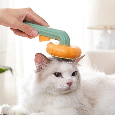 Dropshipping Eco-Friendly Plastic Modern Self-Cleaning Slicker Small Animal Shedding Hair Release Hair Removal Brush Grooming