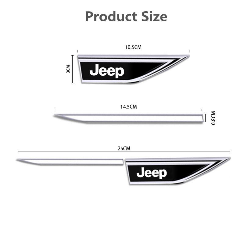 Car Fender Blade Decal Badge 3D Metal Car Body Protective Sticker For Jeep Renegade Wrangler Cherokee Compass Patriot Accessorie AJS1
