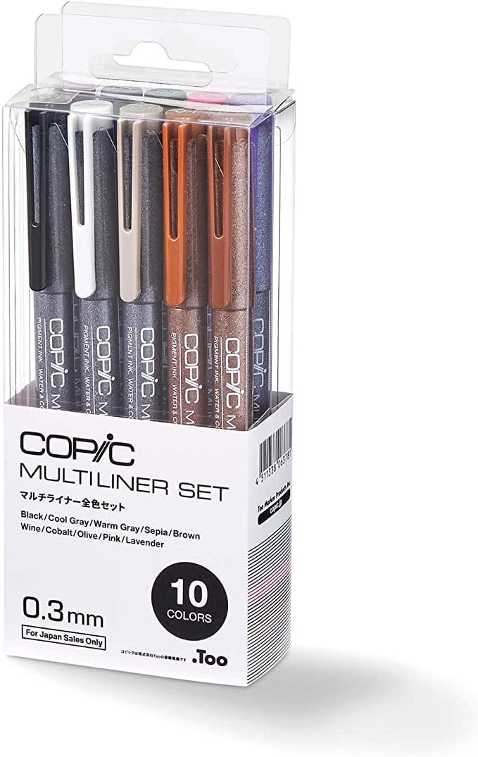 Полный набор линеров COPIC Too Multiliner (0,3)