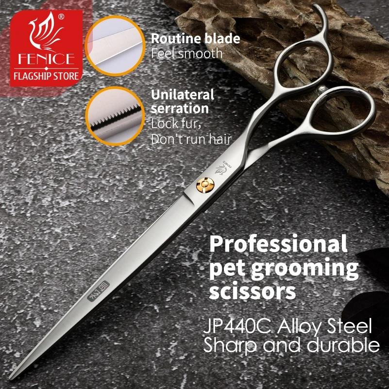 Fenice Professional 7.0 /7.5 Inch Pet Grooming In Dog Hair Trimmers Scissors Serrated Blade Dog Cutting Grooming Shears