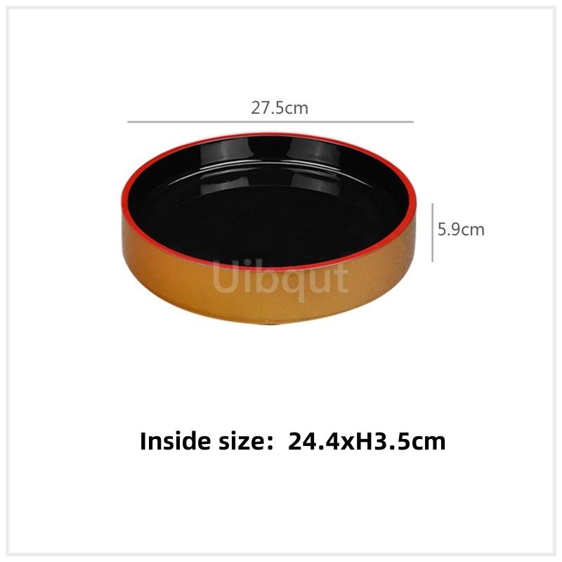 Japanese sushi bucket cuisine sashimi raw fish seafood dish fruit dish food Salmon Ice Plate Ice Saucer round tray tableware art