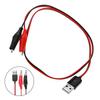 Copper Crocodile Clips Test Wire 60cm for Electronics Testing with Color Coded Red Black Wires and Secure Clips
