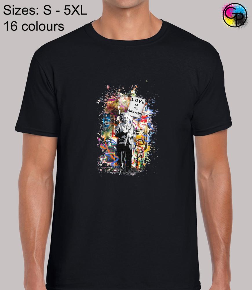 

Любовь - Ответ Вдохновленная Уличным Художником Бэнкси Забавная Футболка для Мужчин XL