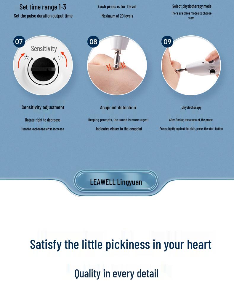 Electronic Beauty Acupoint Meridian Pen for Facial Massage and Acupuncture