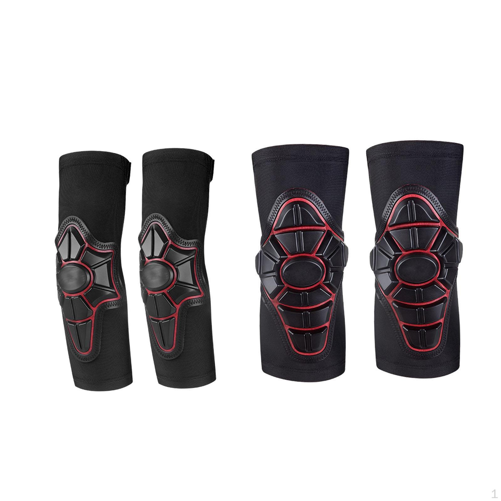 

Gear Set for Kids with Knee and Elbow Guards L Red