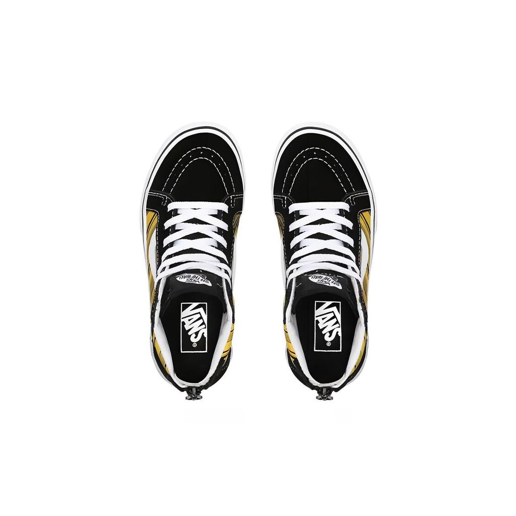 Vans SK8 Canvas High top Kids' Skateboarding Shoes Black Yellow Children Aged 3 7 Years Old VN0A4BUX0MM