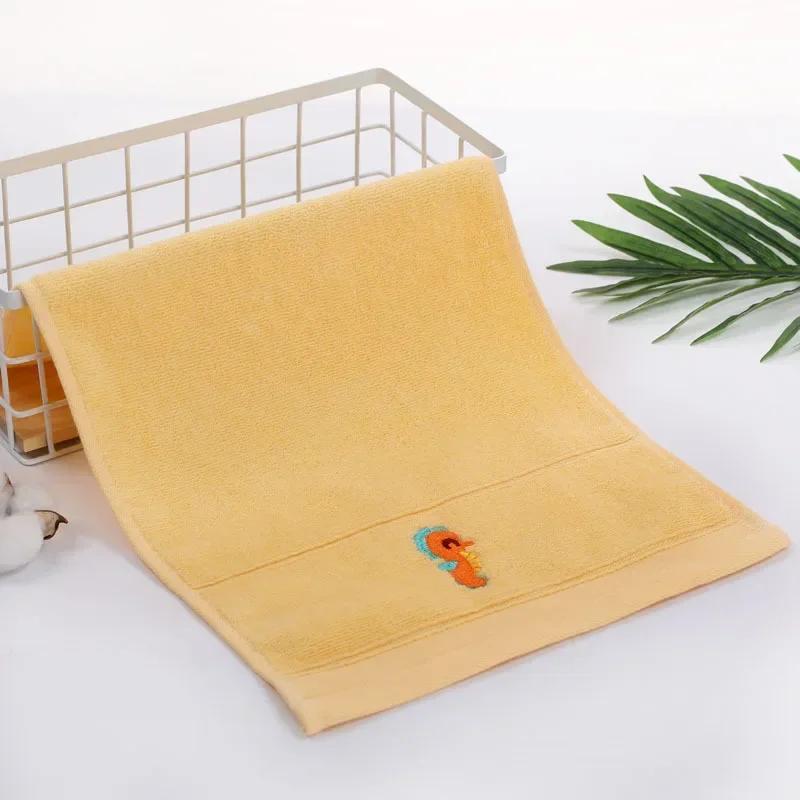 50CM*25CM Towels Baby Face Towel Soft Embroidered Absorbent Cotton Bath Towels for Newborn Kids Handkerchief Shower Stuff